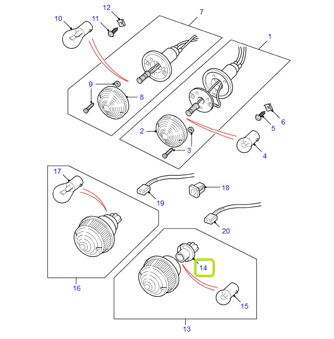 Bulb Holder Side Lamp 1 POLO - ALLMAKES