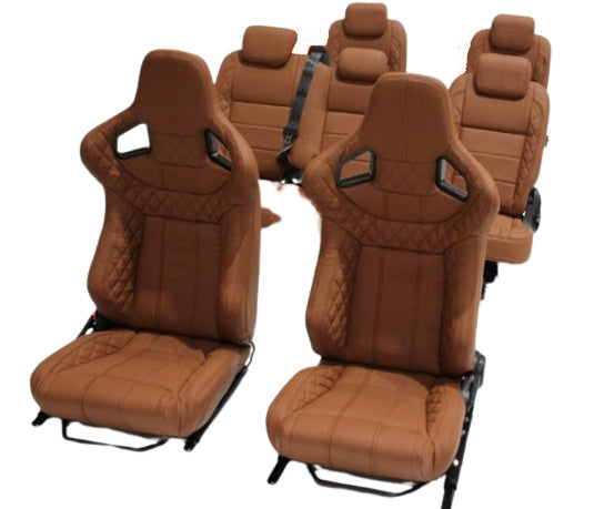 Seat Kit - 7 Seats - Leather - Tan Color