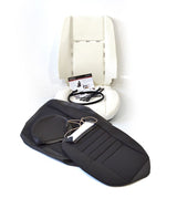 Driver or Passenger Front Seat Foam + Retrim Kit - Black - For 1 Seat - Black Span/Mondus Fabric - EXMOOR TRIM