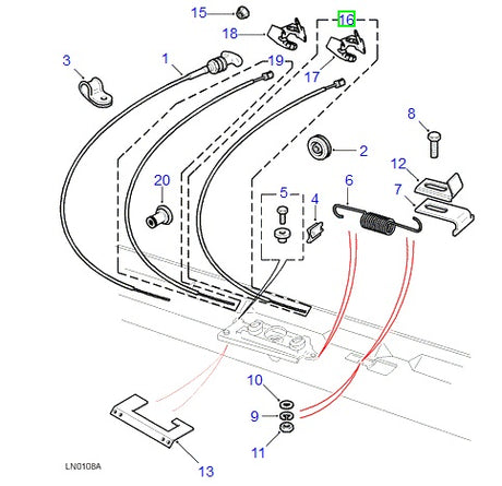 Cable assy - hood control