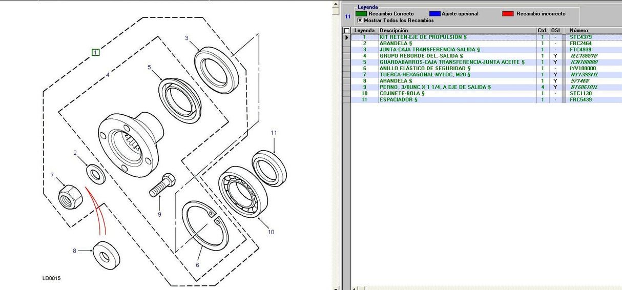 Seal kit transfer box