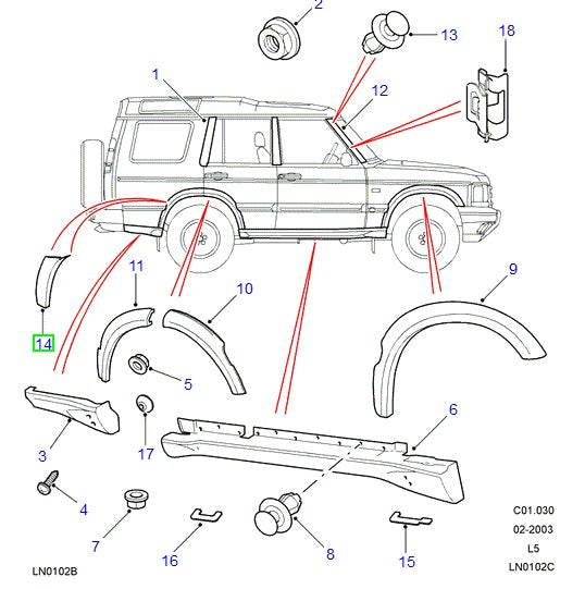 Wheelarch Flare Mini RH - O.E.M.