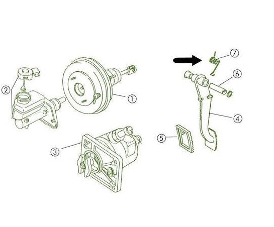 Left Spring Clutch Pedal