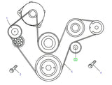 Idler - timing belt - petrol - with air conditioning - v8 - p38