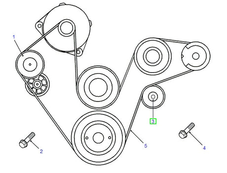 Idler - timing belt - petrol - with air conditioning - v8 - p38