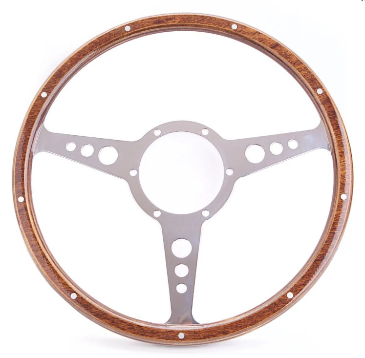 15 Inch Classic Woodrim Steering Wheel - MOUNTNEY