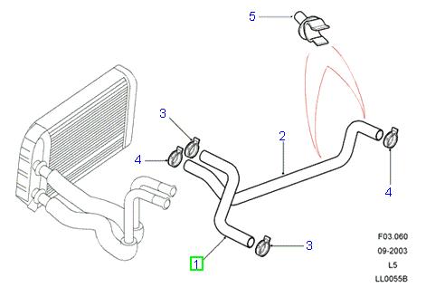 Hose - heater water