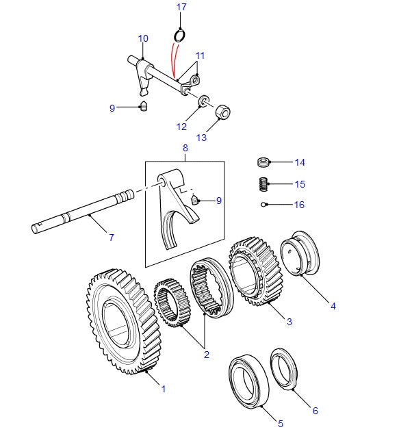 Transfer Shaft Output Gear - 46 Teeth - ASHCROFT