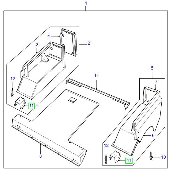 Support - rear seat cushion
