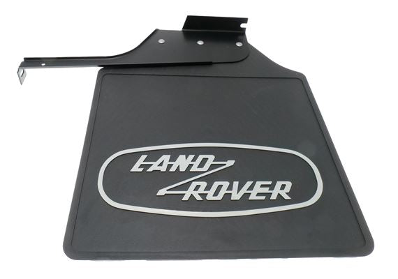 Rear Mud Flap - Left Side - With White Logo - GENUINE LAND ROVER