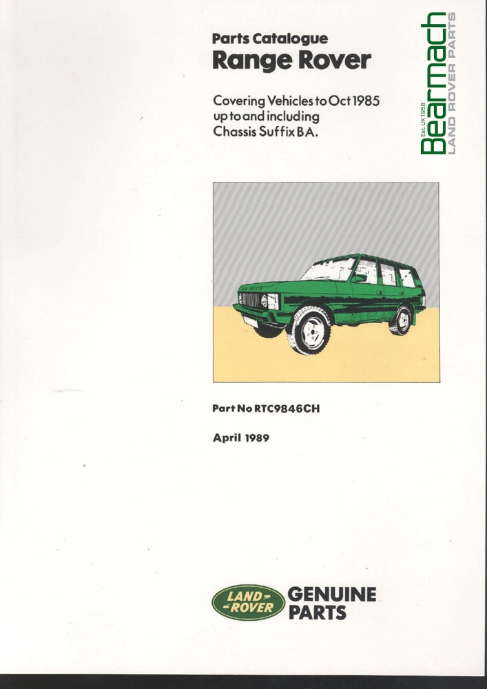 R/Rover up to 85 Parts Catalogue