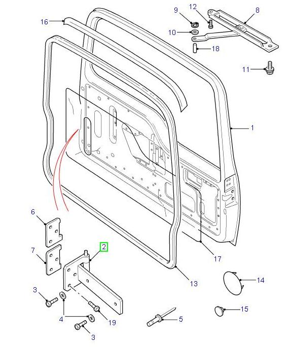 Rear Door Hinge Lower