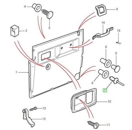Rivet Plastic-Lokut nut Grey - EUROSPARE