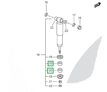 Rear Shock Absorver Silentblock