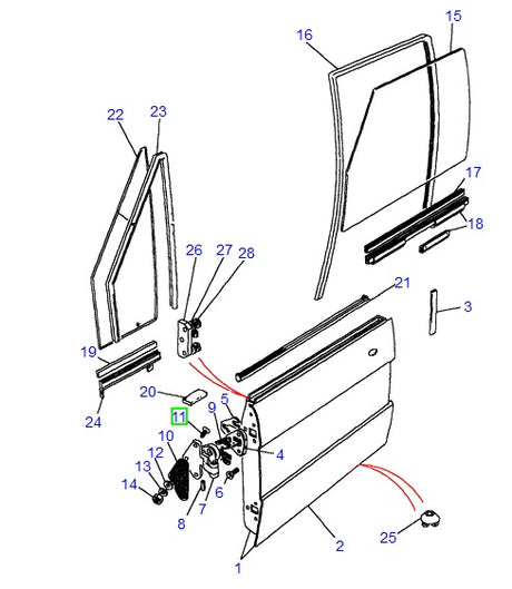 Bolt - Hinge To Door