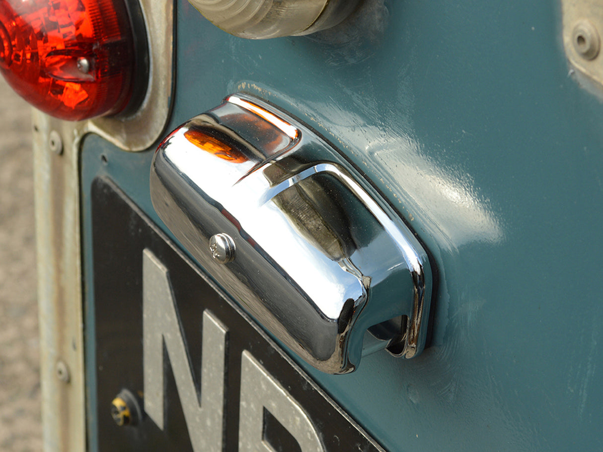 Number plate lamp chrome