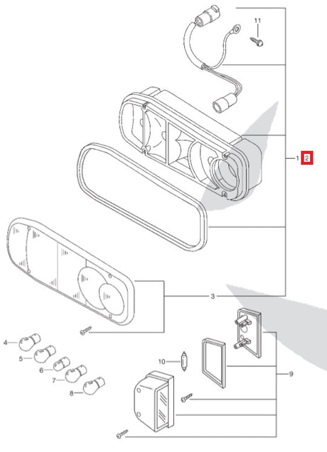 Rear Headlight Assembly