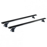 2 Roof Bars Airo Dark T118 + Mounting Brackets