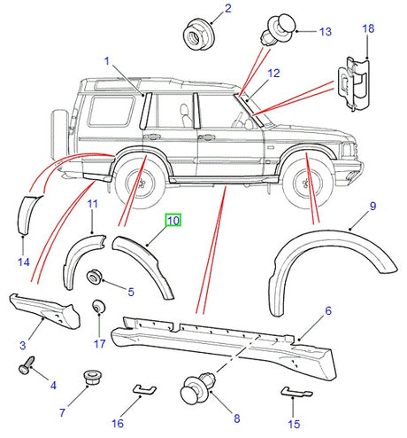 Wheelarch Flare Rear LH