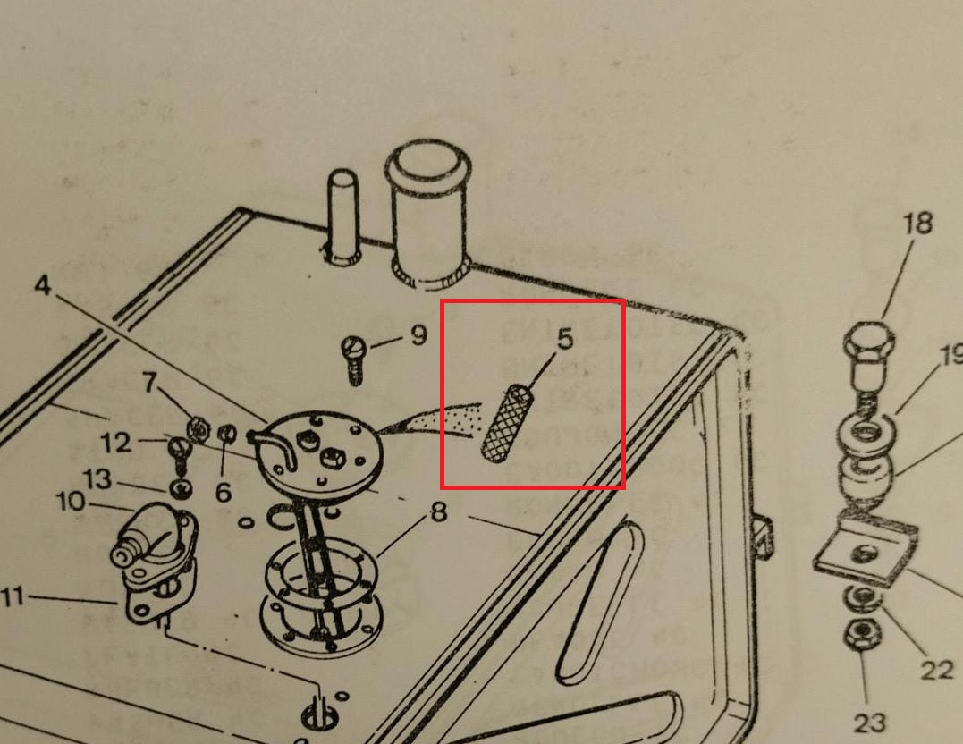 Fuel tank gauge filter