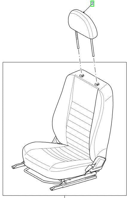 Front Headrest - Black Fabric - Defender - ORIGINAL LAND ROVER