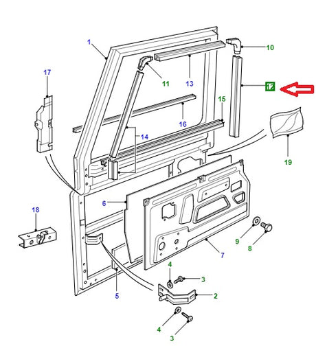 Filler Piece - Rear Door - Vertical