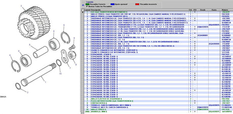 Intermediate gear - 1.2:1 - Teeth 19/59/59 - PR2 ALLMAKES