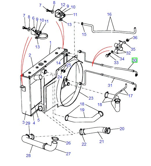 Pipe-pump to cooler