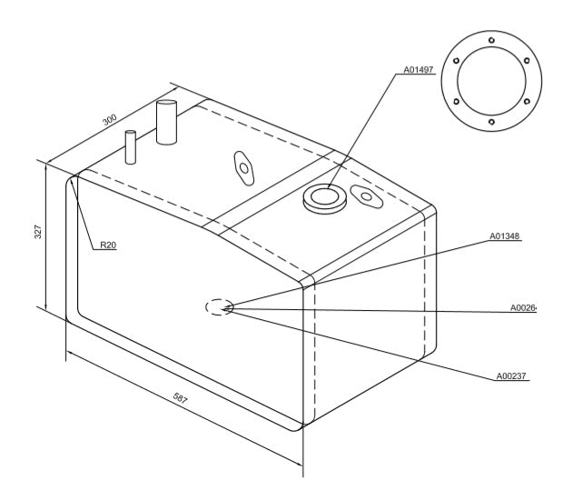 Fuel Tank Petrol upto suff. B