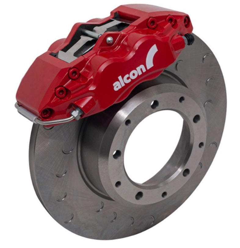 Alcon 6 Piston Rear Disc Caliper Kit - Defender 18" And 16" Wheels - Red