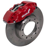 Alcon 6 Piston Rear Disc Caliper Kit - Defender 18" And 16" Wheels - Red