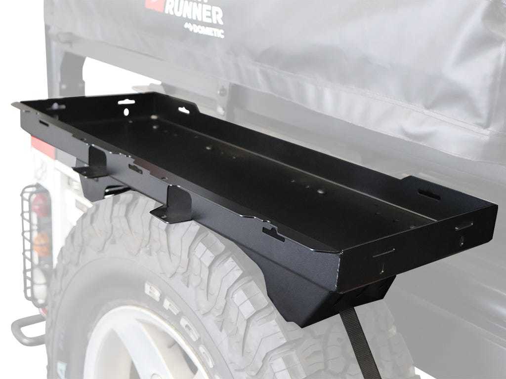 Spare wheel mounted shelf