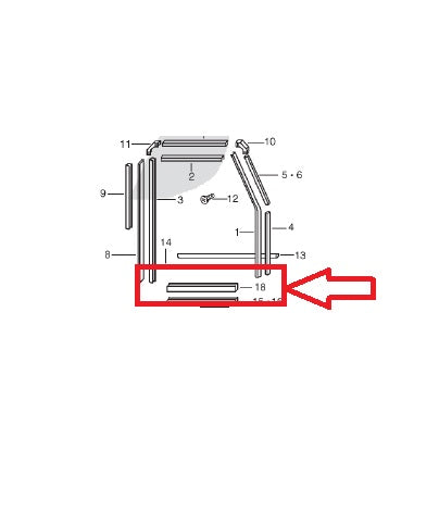 Rubber Channel Guide Glass Door