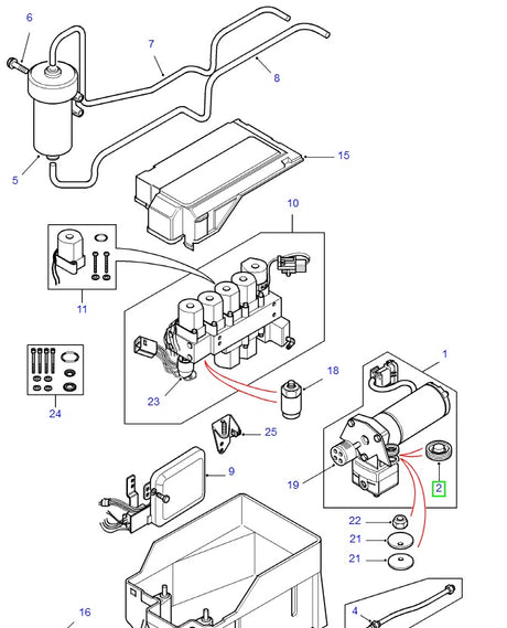 Front Mount Rubber Air Susp Comp