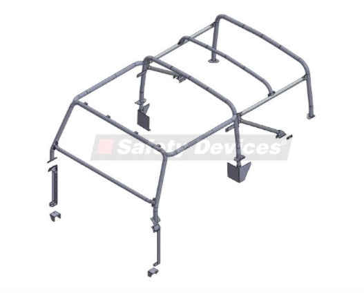 8 Point multi-point external/internal bolt-in roll cage