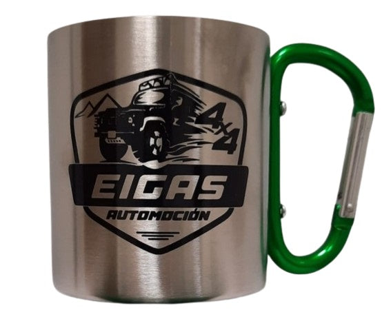 Stainless Steel Mug of 210ml capacity - Carabiner handle