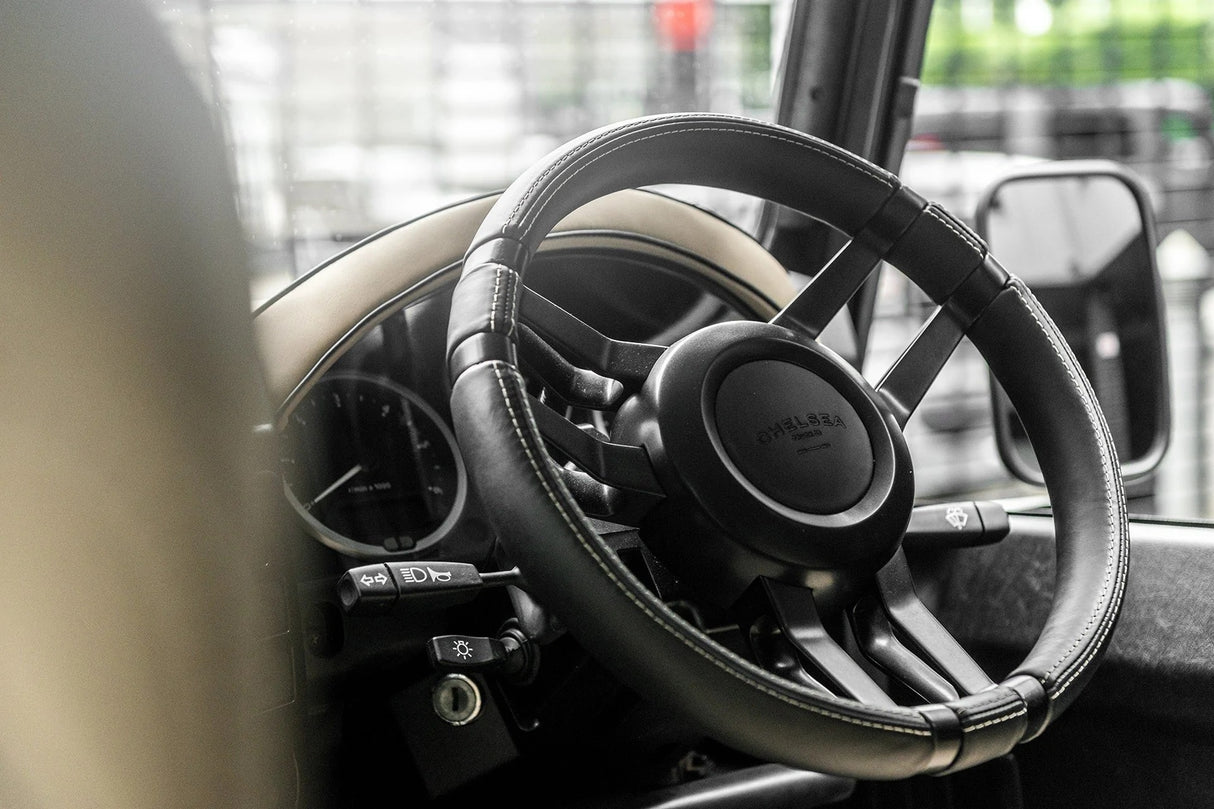 Land rover defender (1991-2016) bespoke double 3-spoke steering wheel