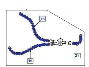 Silicone coolant hose kit in blue suitable for discovery 1 and defender 300tdi vehicles from(v)ma081992 (3 hose kit)