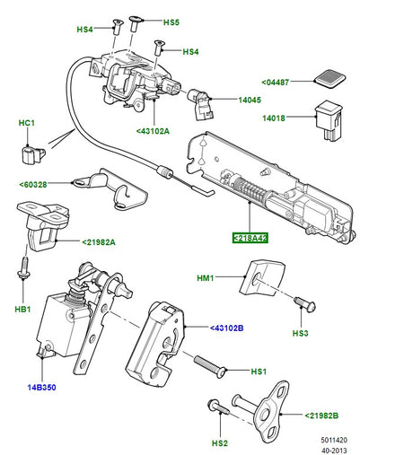 Upper Tailgate Actuator