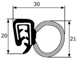 Door Contour Seal - 1 meter - Large - AG PARTS