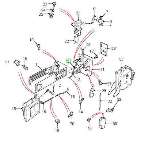 Door Lock Link Threaded LH