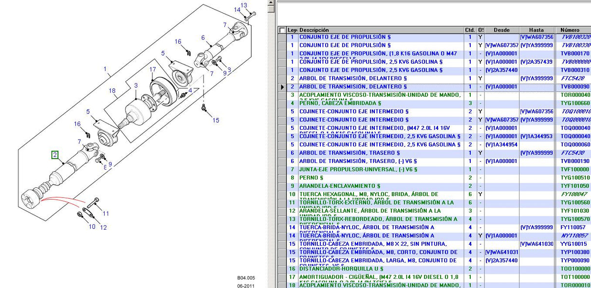 Bearing propshaft