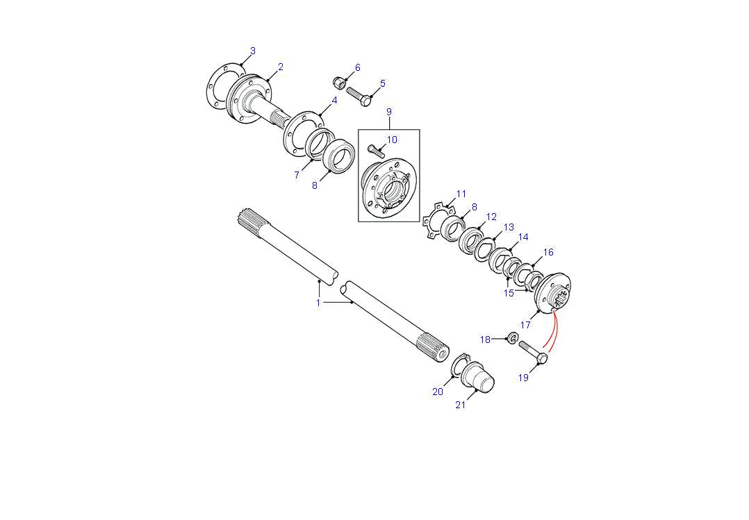 Shaft Rear Axle RH