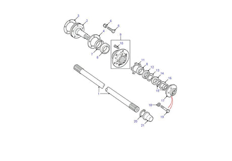 Shaft Rear Axle RH
