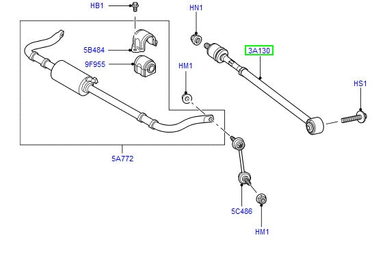 Rear Toe Link Spindle Rod