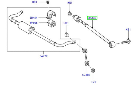 Rear Toe Link Spindle Rod