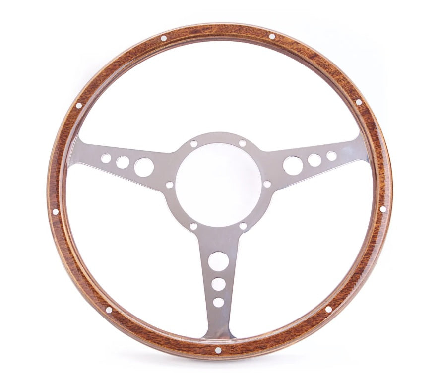 14 Inch Classic Woodrim Steering Wheel - MOUNTNEY