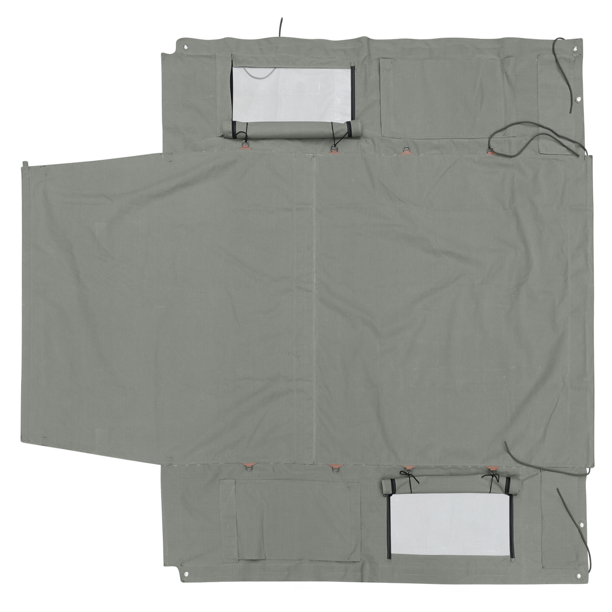 Hood With Side Windows and Blinds 109" / 110" - Grey-Green