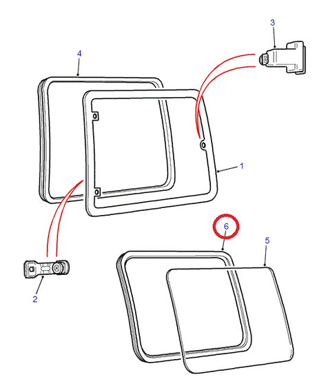 Weatherstrip Rear Glass LH/RH