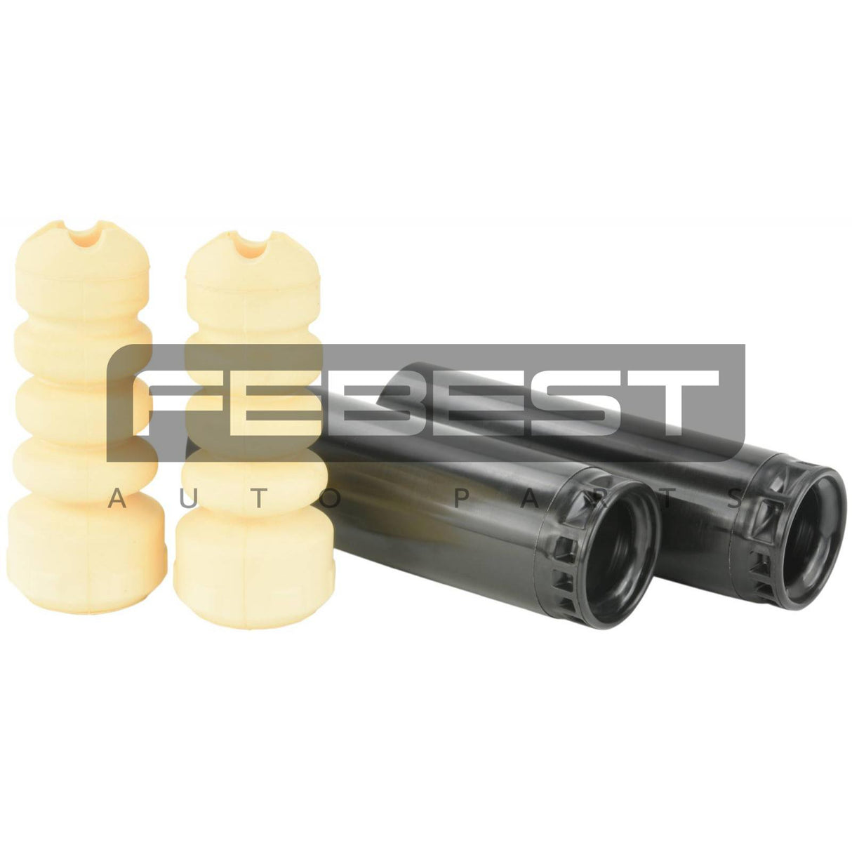 Boot with jounce bumper rear shock absorber kit